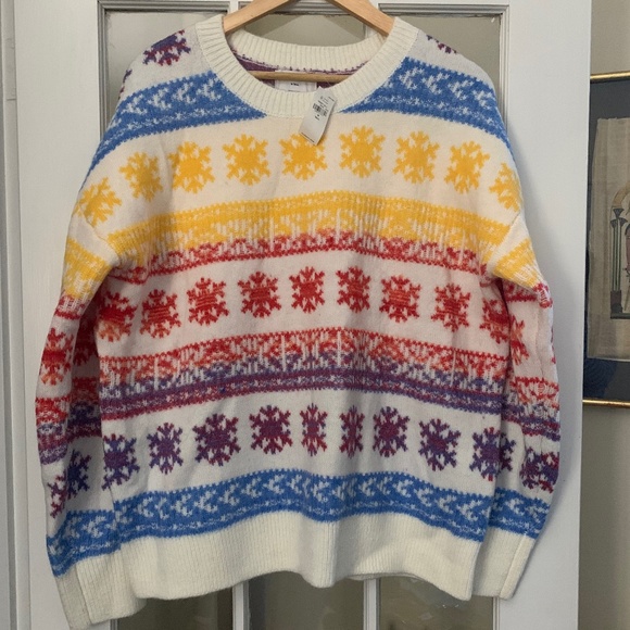 NWT Old Navy multicolor fair isle sweater - Picture 1 of 3